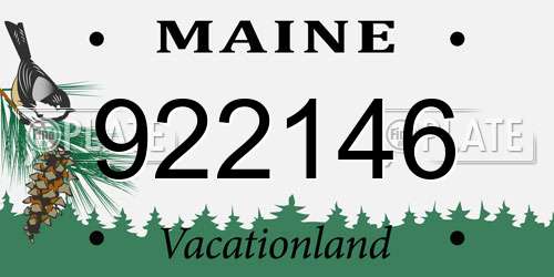 922146 Maine License Plate