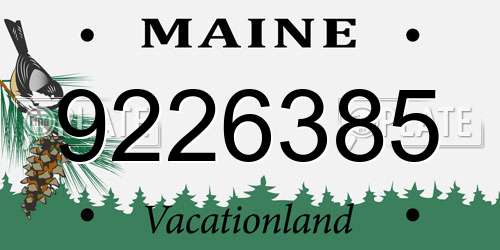 9226385 Maine License Plate
