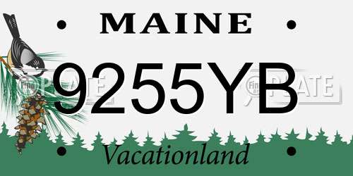 9255YB Maine License Plate