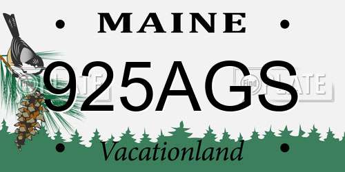 925AGS Maine License Plate