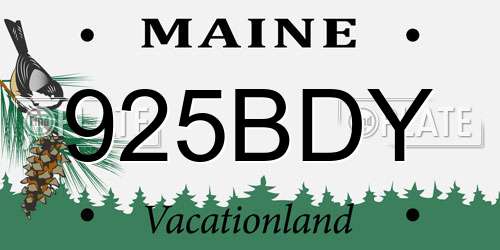 925BDY Maine License Plate
