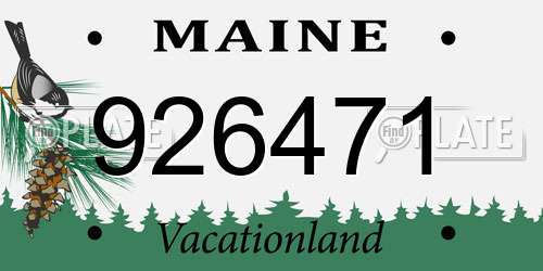 926471 Maine License Plate