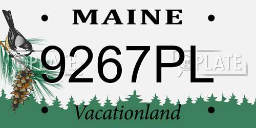 9267PL Maine License Plate