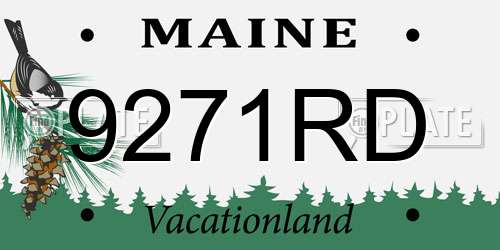 9271RD Maine License Plate