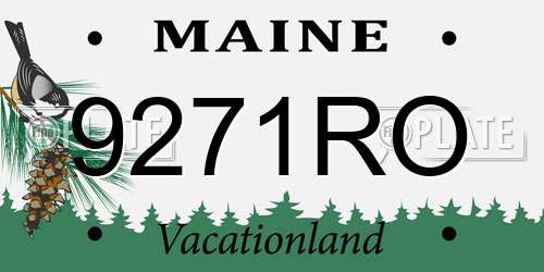 9271RO Maine License Plate