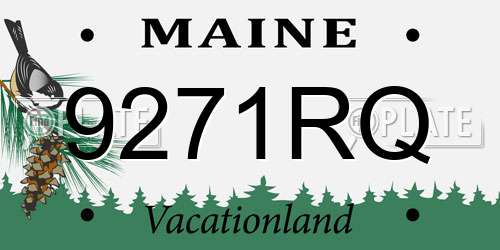9271RQ Maine License Plate