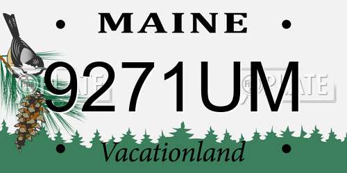9271UM Maine License Plate