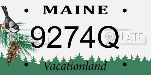 9274Q Maine License Plate