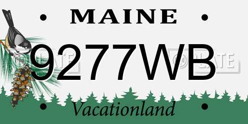 9277WB Maine License Plate