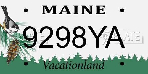 9298YA Maine License Plate