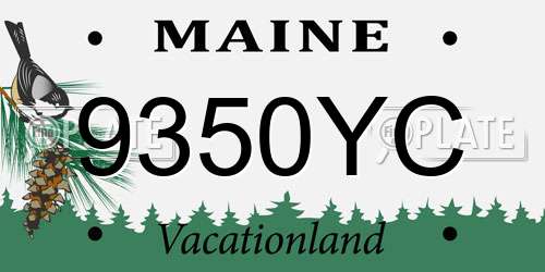 9350YC Maine License Plate