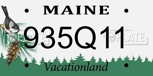 935Q11 Maine License Plate