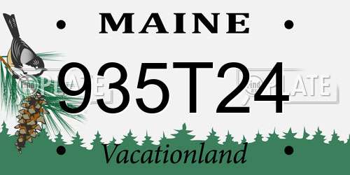 935T24 Maine License Plate