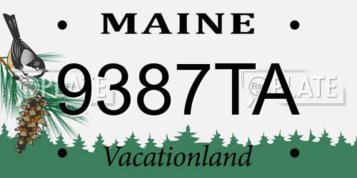 9387TA Maine License Plate