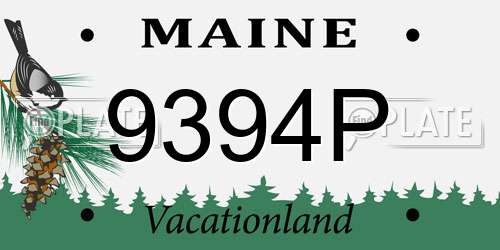 9394P Maine License Plate