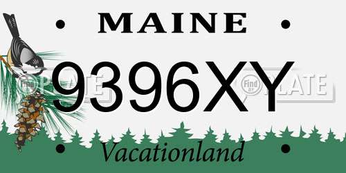 9396XY Maine License Plate