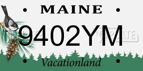 9402YM Maine License Plate