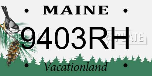 9403RH Maine License Plate