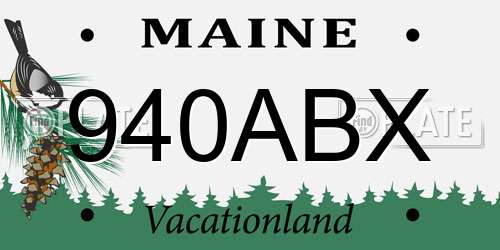 940ABX Maine License Plate