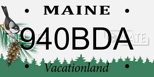 940BDA Maine License Plate