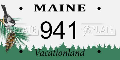 941 Maine License Plate