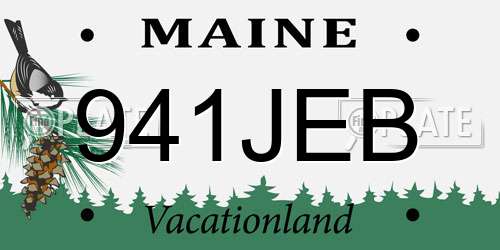 941JEB Maine License Plate