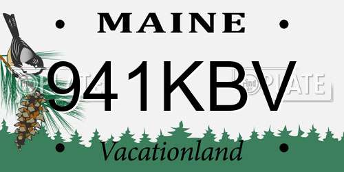 941KBV Maine License Plate