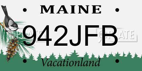 942JFB Maine License Plate