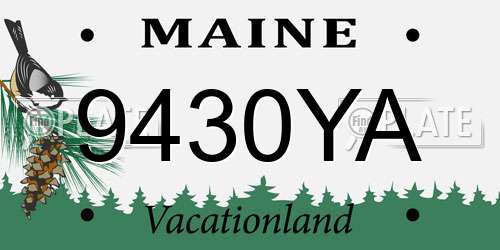 9430YA Maine License Plate