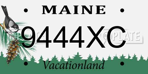 9444XC Maine License Plate