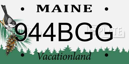 944BGG Maine License Plate