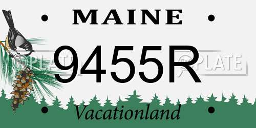 9455R Maine License Plate