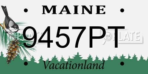 9457PT Maine License Plate