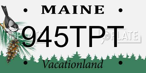 945TPT Maine License Plate
