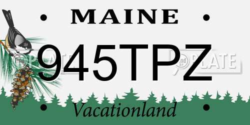 945TPZ Maine License Plate