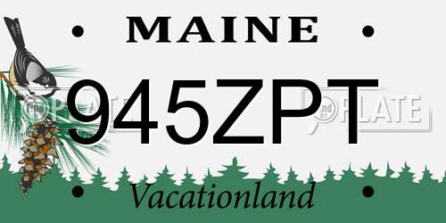 945ZPT Maine License Plate