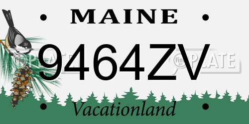 9464ZV Maine License Plate