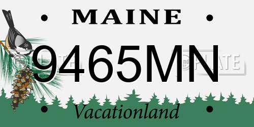 9465MN Maine License Plate