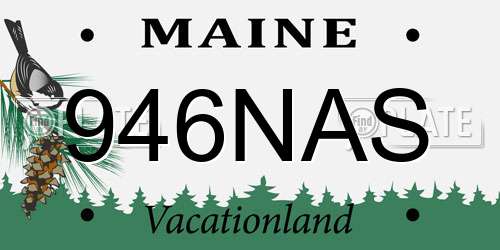 946NAS Maine License Plate