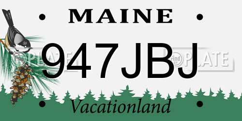 947JBJ Maine License Plate