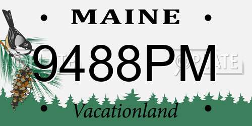 9488PM Maine License Plate