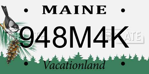 948M4K Maine License Plate