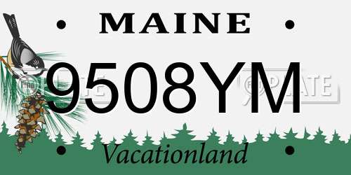 9508YM Maine License Plate