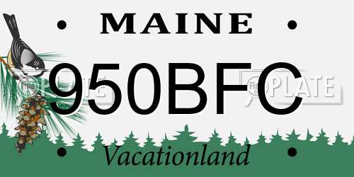 950BFC Maine License Plate
