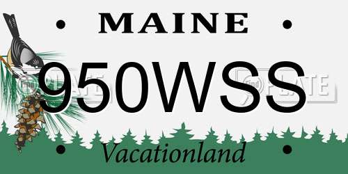 950WSS Maine License Plate