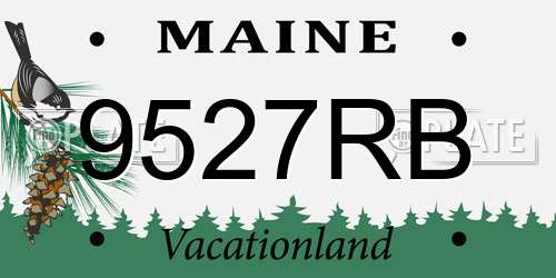 9527RB Maine License Plate
