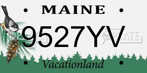 9527YV Maine License Plate