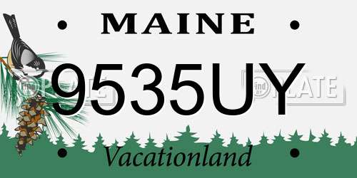 9535UY Maine License Plate