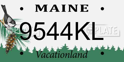 9544KL Maine License Plate