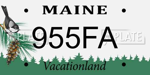 955FA Maine License Plate